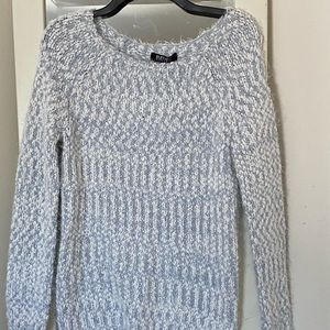 Soft light blue/white sweater. New Size S.